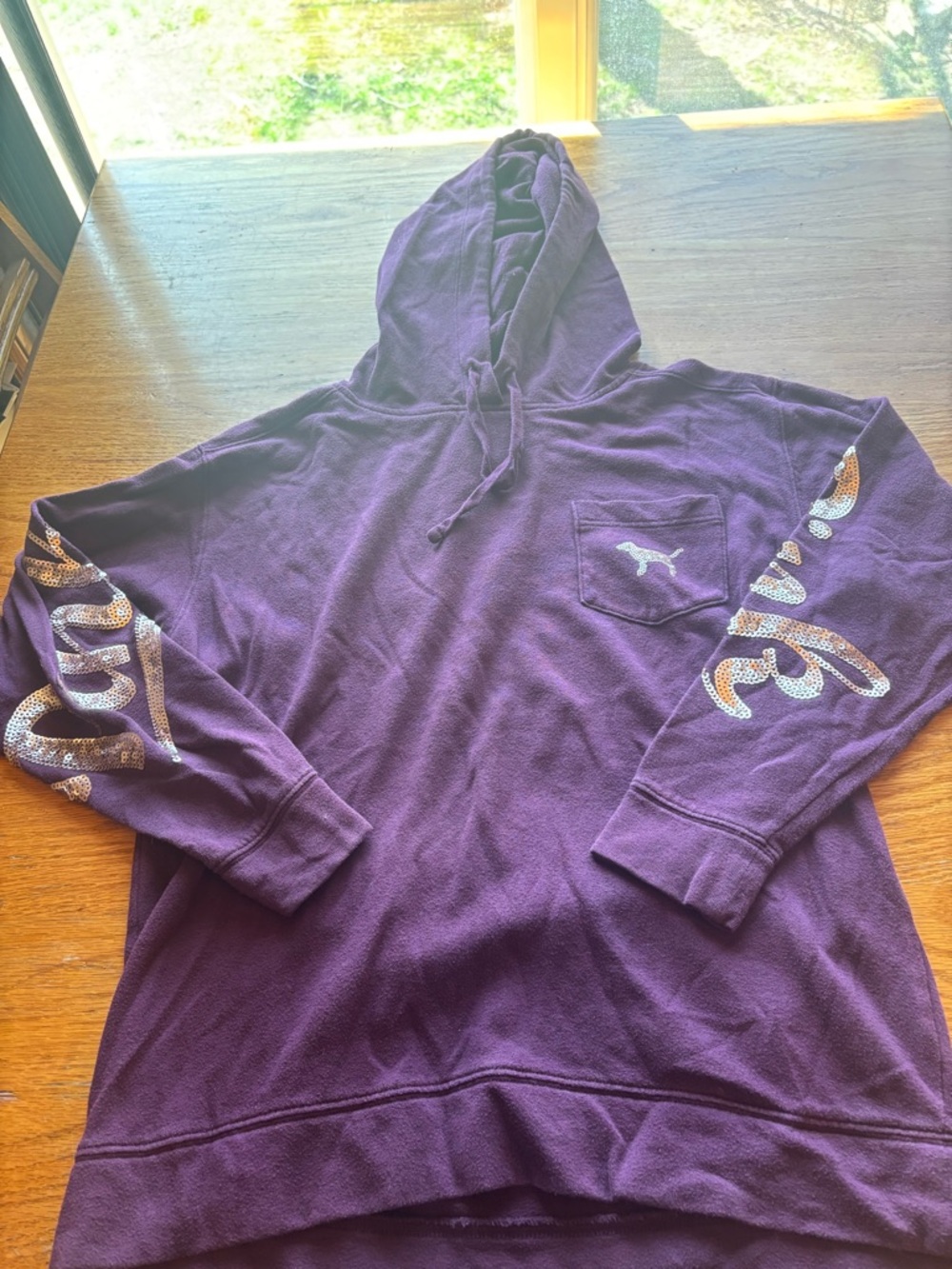 Vintage Y2K VS PINK Sequins Sparkly Hoodie Size XS